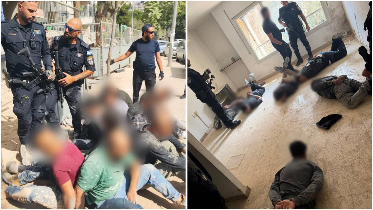 10 שב"חים נתפסו באתר בנייה בשכונת רמת אשכול