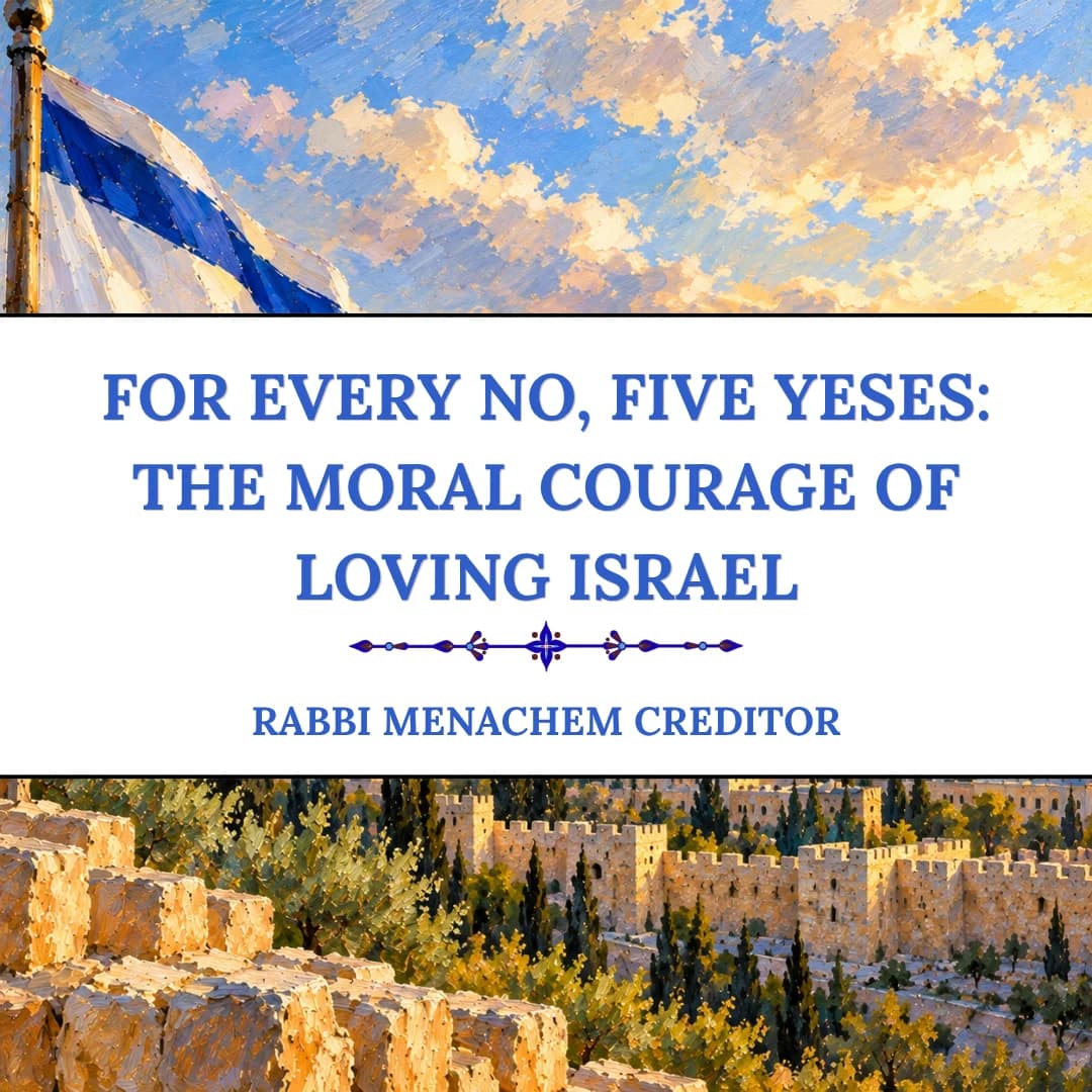 For Every No, Five Yeses: The Moral Courage of Loving Israel