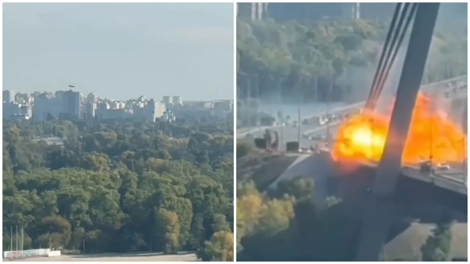 כדור אש מהשמים: הנהגים עצרו בחריקות בלמים