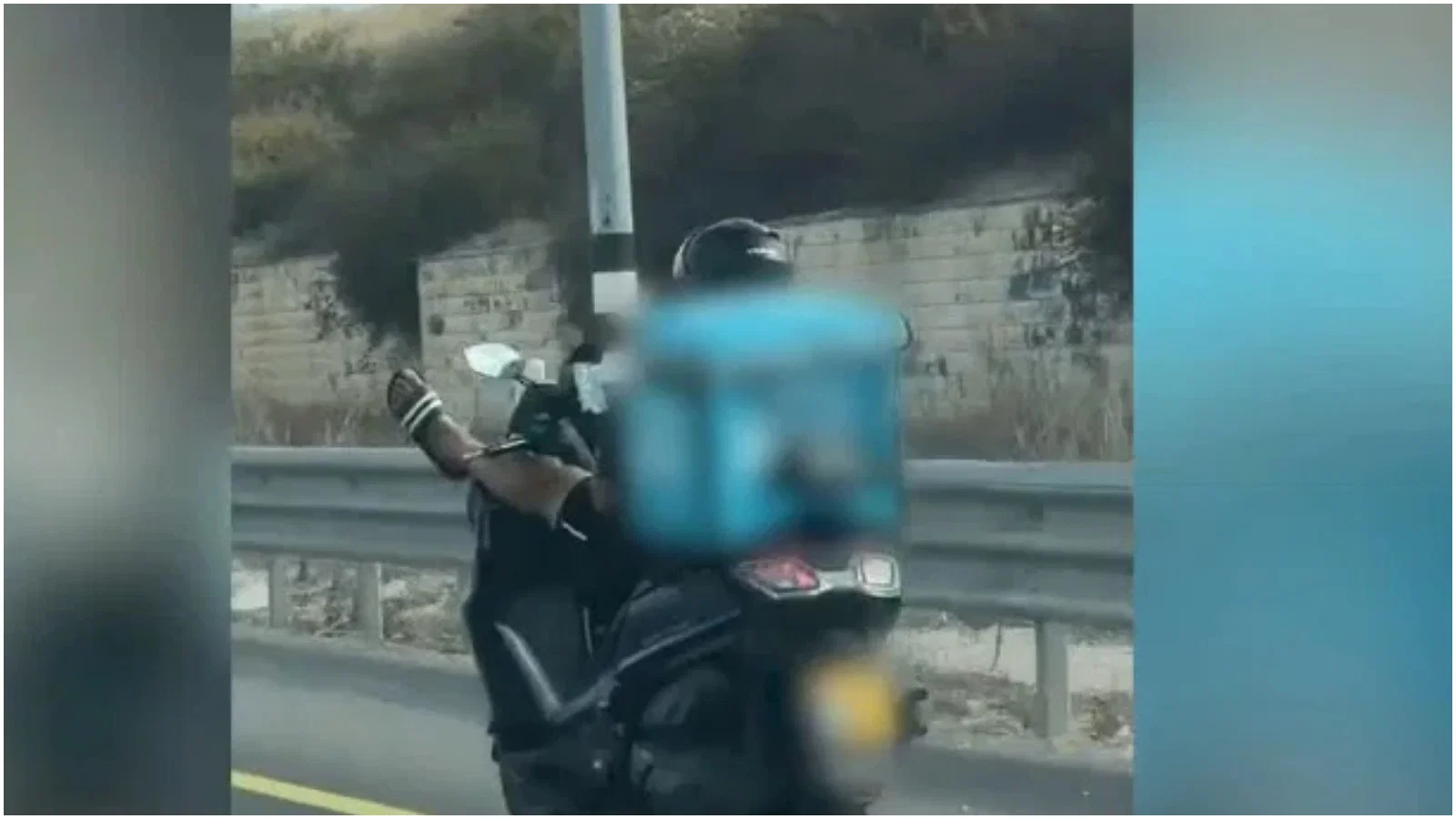 חשב שזה מצחיק: כך נסע האופנוען על הכביש בצפון - וחטף ביוקר
