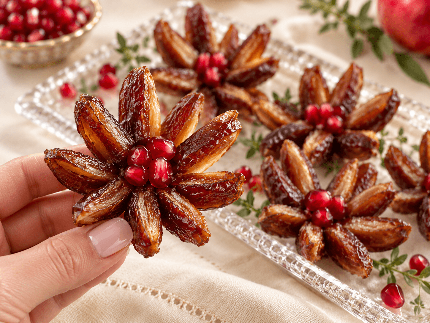 Pretty Date Flowers for Rosh Hashanah | RECIPE