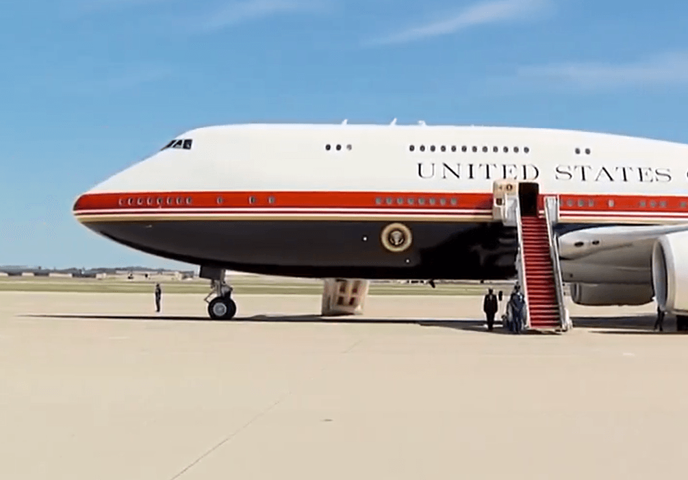 Emergency Slide Deploys on Trump's New Presidential Plane Before Departure