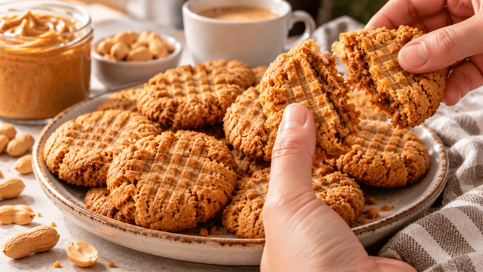 No-Flour Peanut Butter Cookies