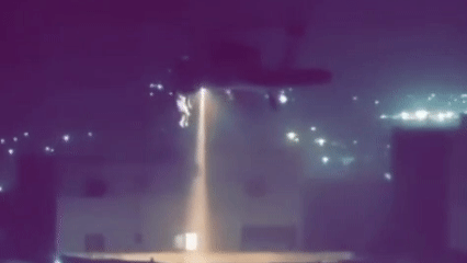 Rare Footage: IDF Commandos Rappel From Helicopter Onto Rooftop