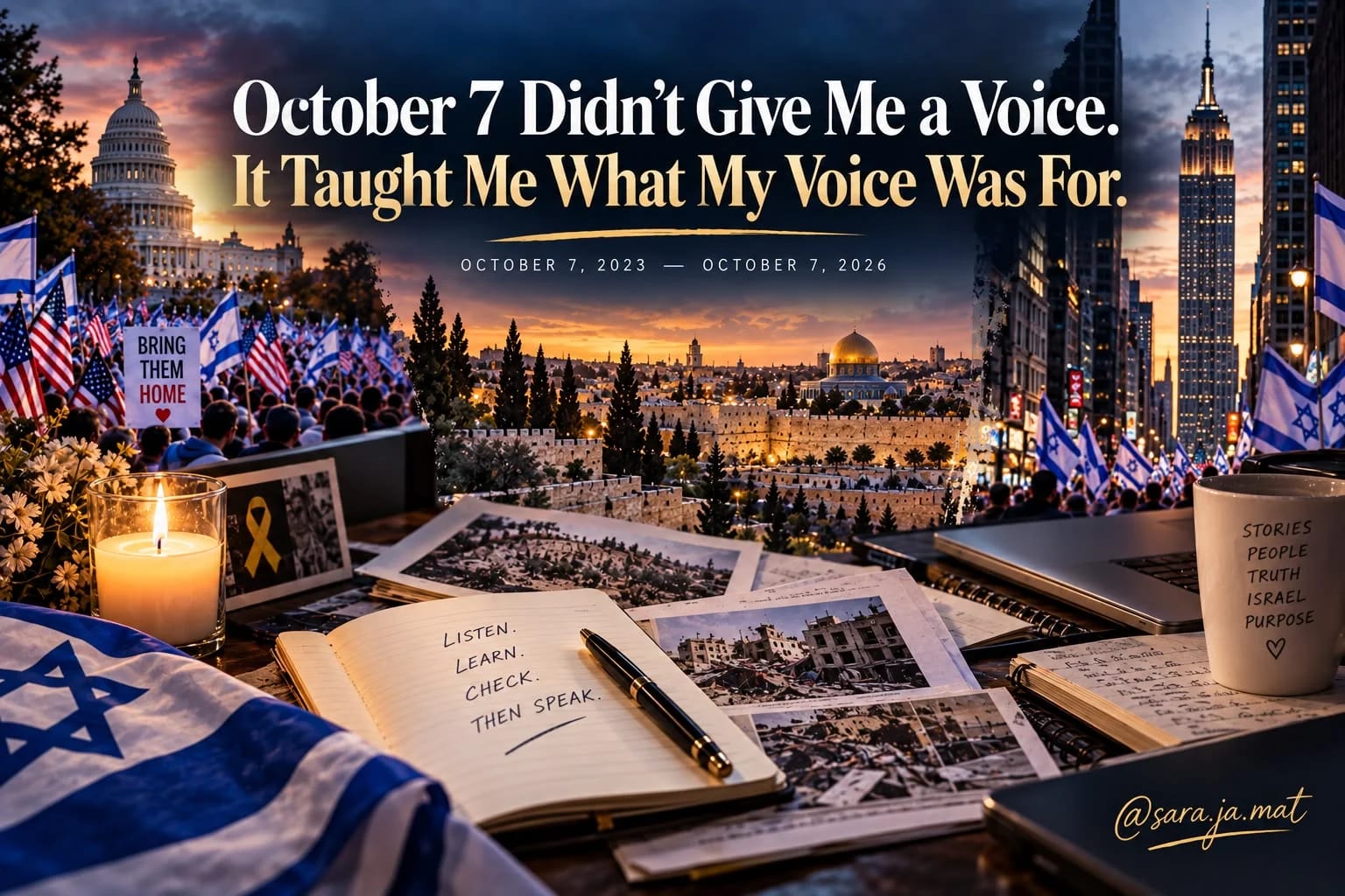 October 7 Didn’t Give Me A Voice. It Taught Me What My Voice Was For