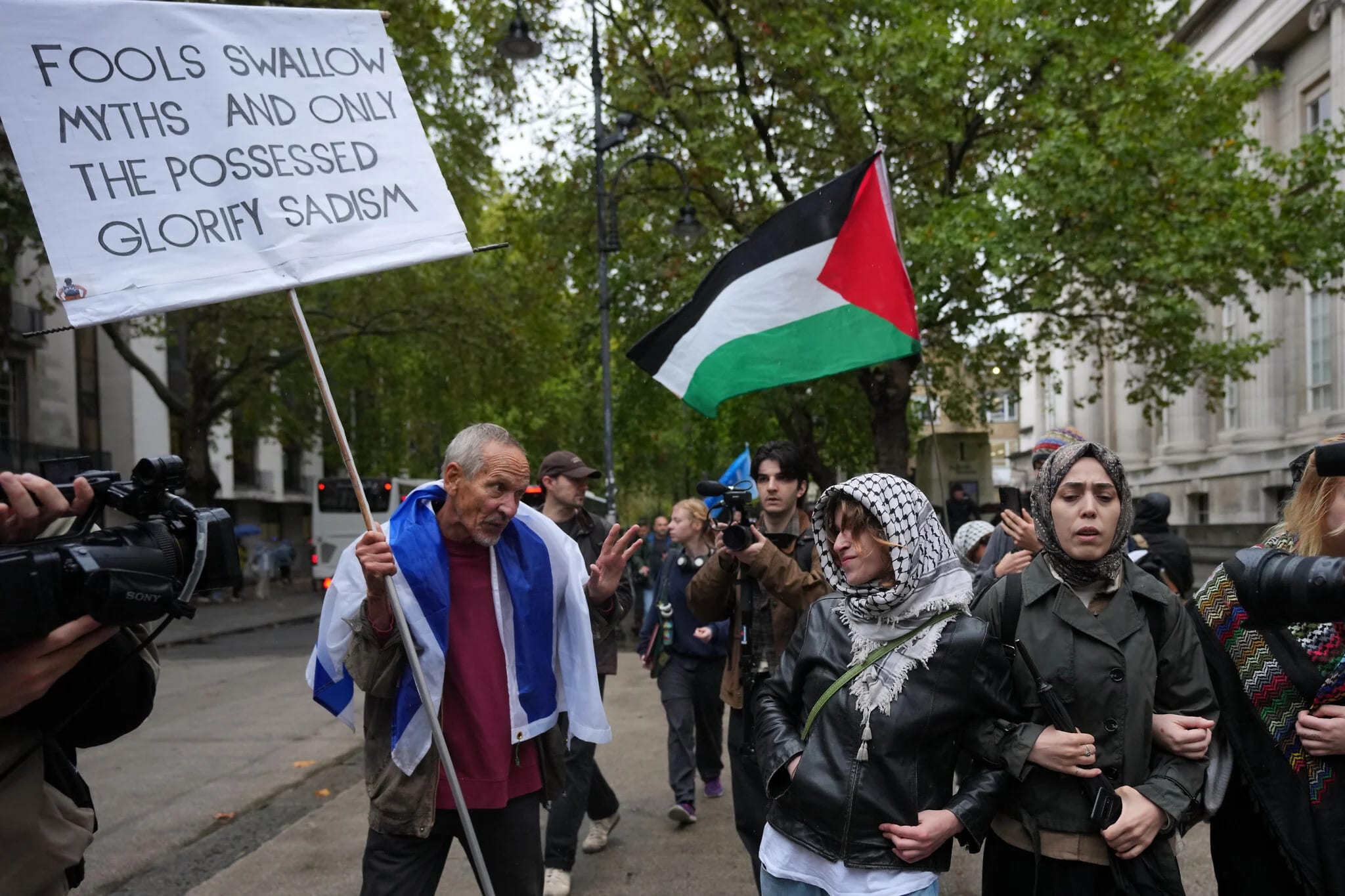 October 7 anniversary sparks protests, clashes and competing vigils worldwide