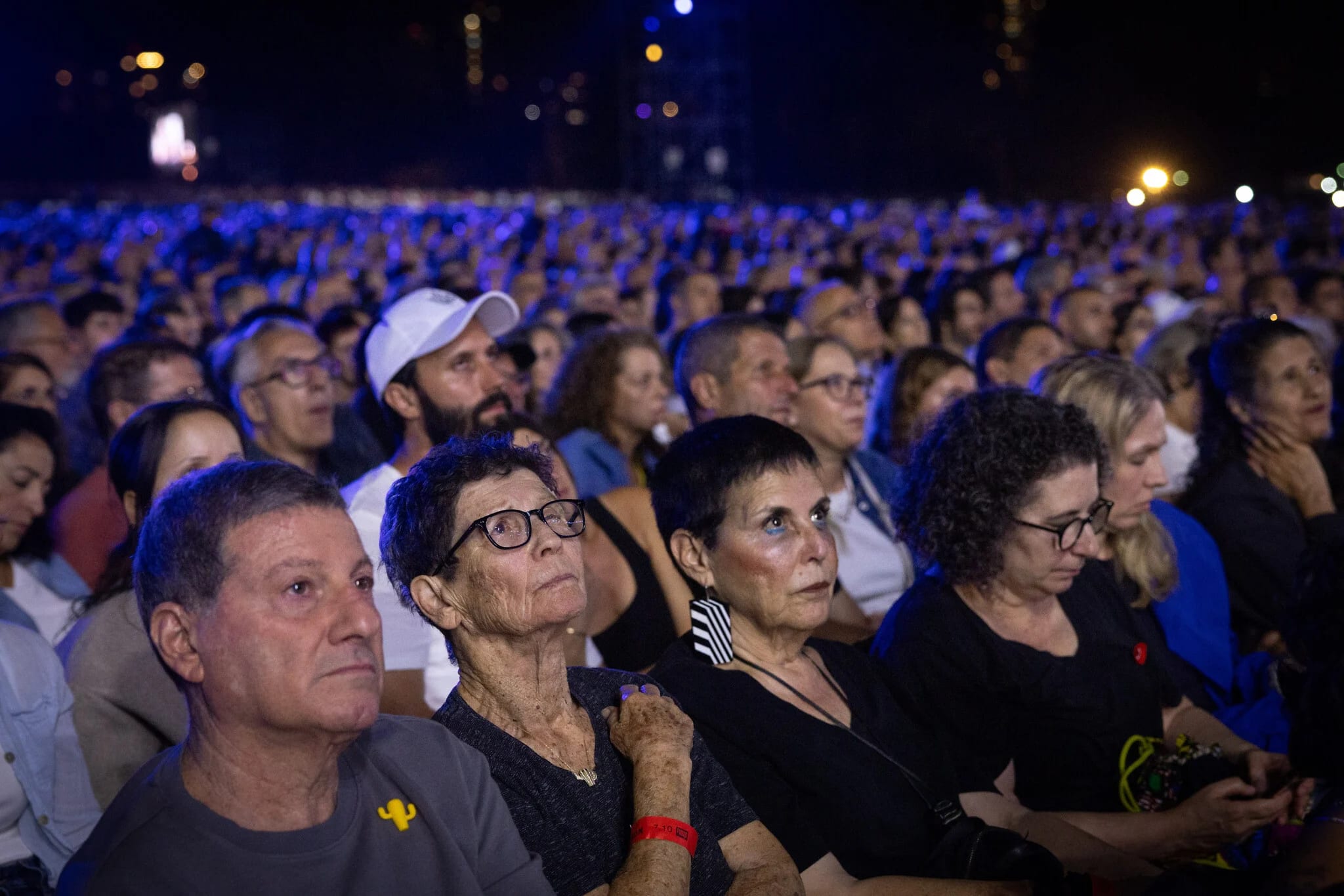 Bereaved mother tells 50,000 at Tel Aviv memorial that ‘every day is Oct. 7, still’