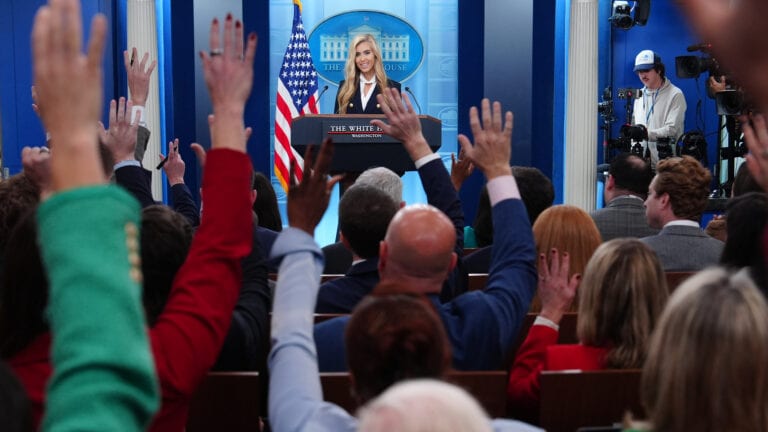 Katie Zacharia, Trump’s New White House Press Secretary, Makes A Brief Appearance Before Reporters