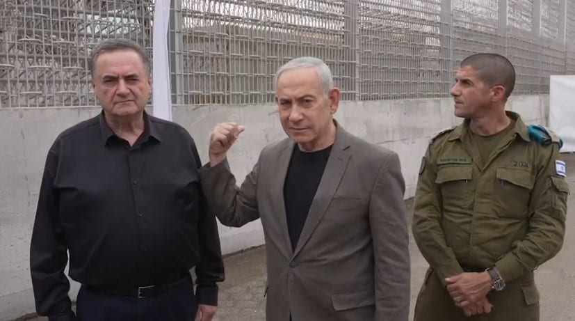 הגנה ללא אזור חיץ: נתניהו וכ"ץ סיירו במכשול הנבנה בגבול ירדן