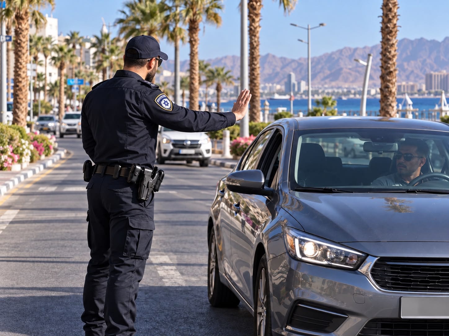 ראשוני: נהג מירושלים נתפס באילת עם תינוק על הברכיים ובקבוק ביד