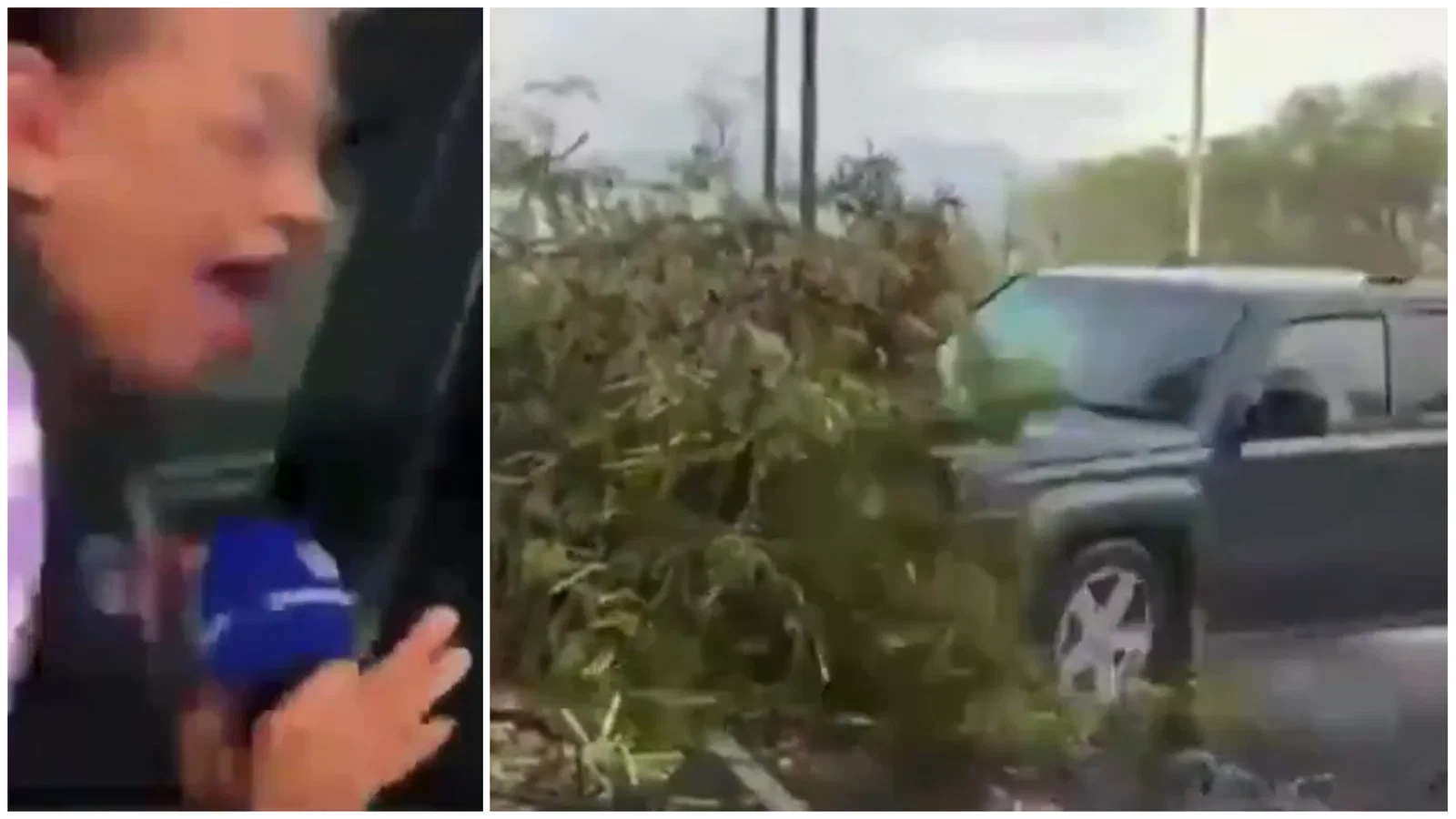 נדרסה לעיני הצופים: כתבת דיווחה מהסופה ונפצעה אנושות