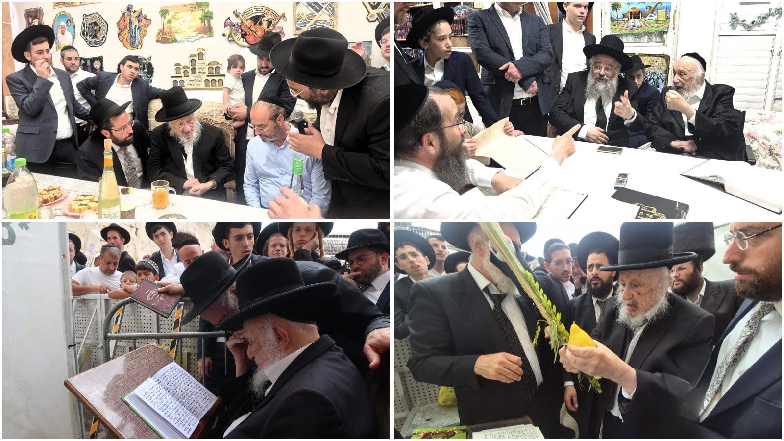 גדולי ראשי הישיבות פקדו את סוכתו של המנהיג וראש הישיבה | תיעוד נרחב