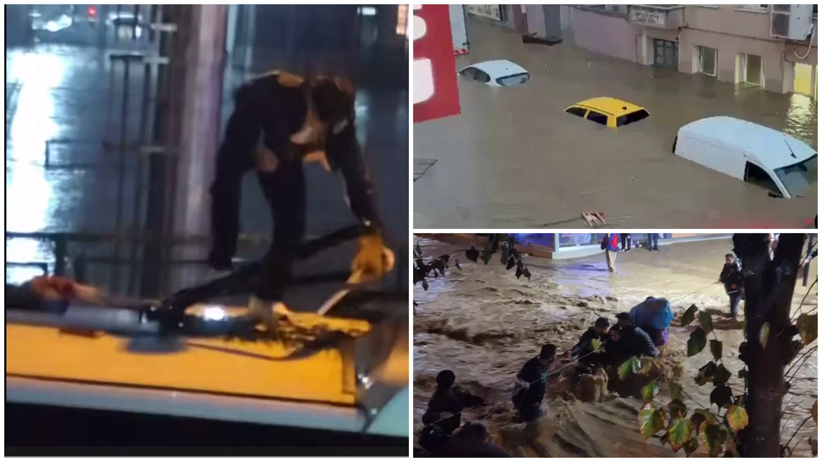 איסטנבול מתחת למים: קרעו גגות אוטובוסים וחילצו לכודים