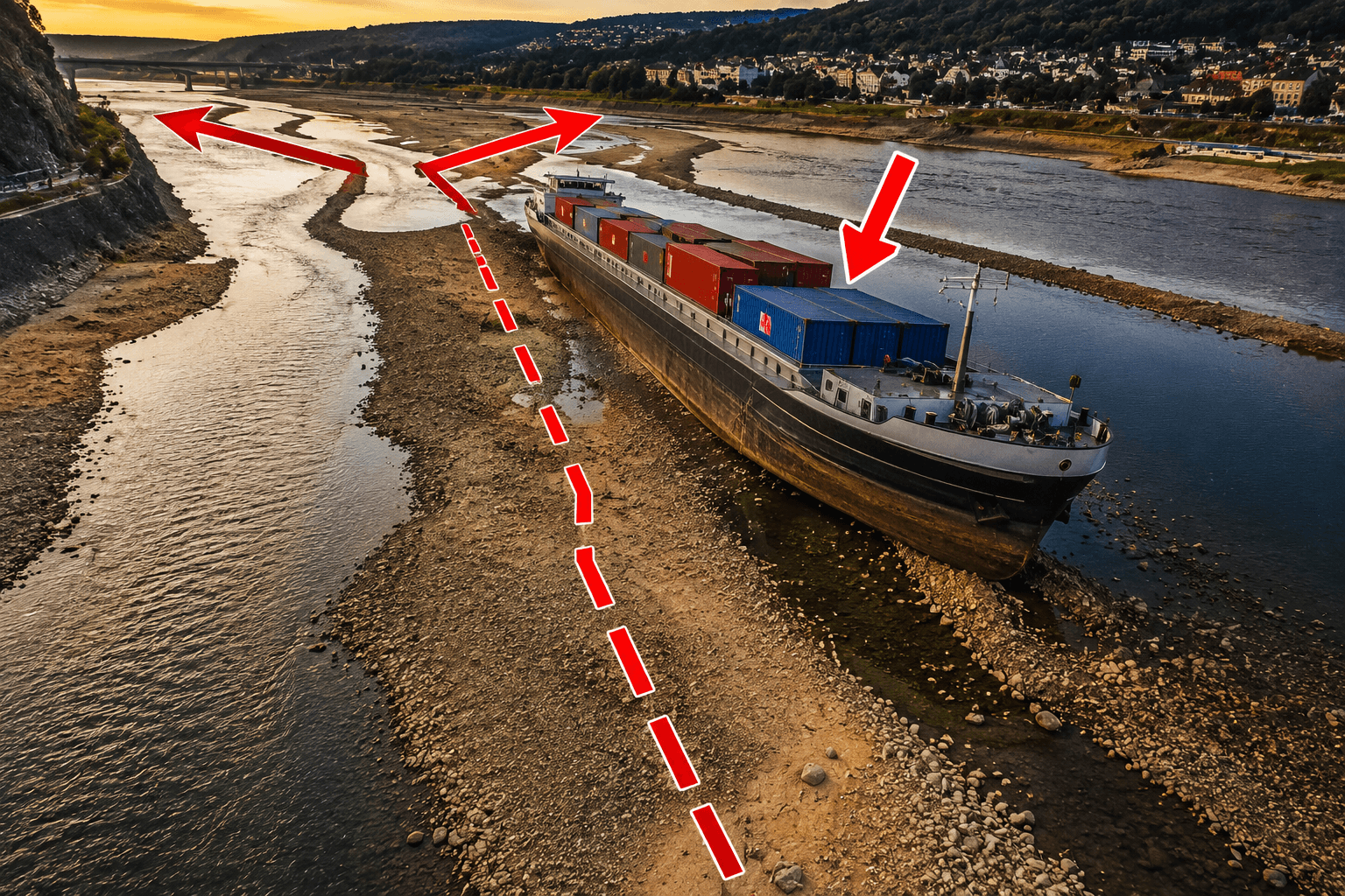 Rhine River Water Levels Drop to Critical Point, Threatening Major European Trade Route