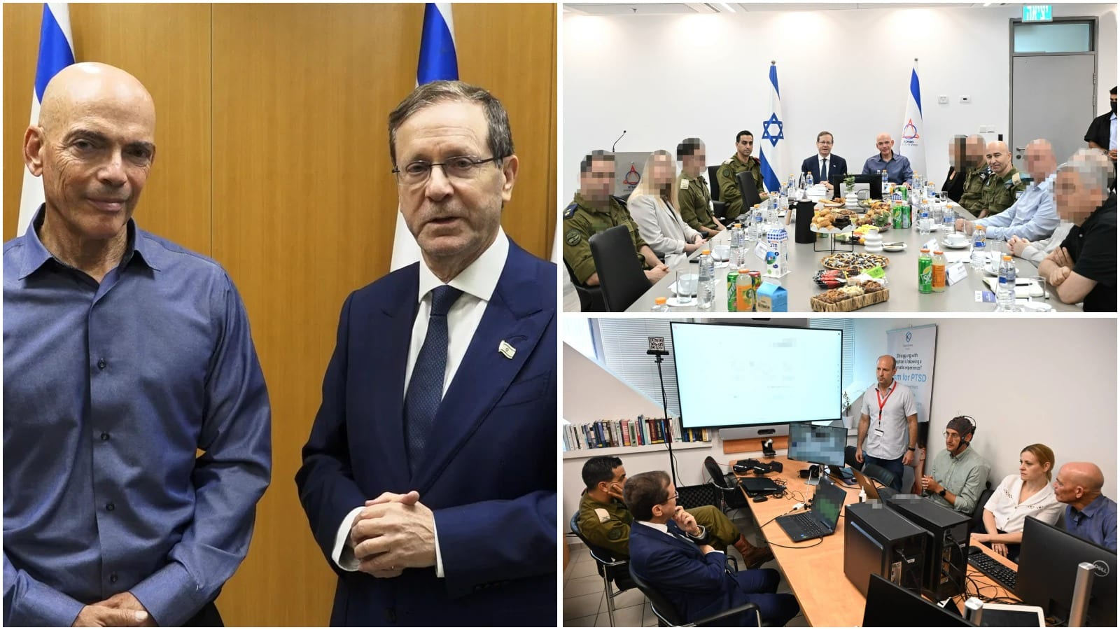President Herzog Tours Defense Ministry's Advanced Weapons Research Unit