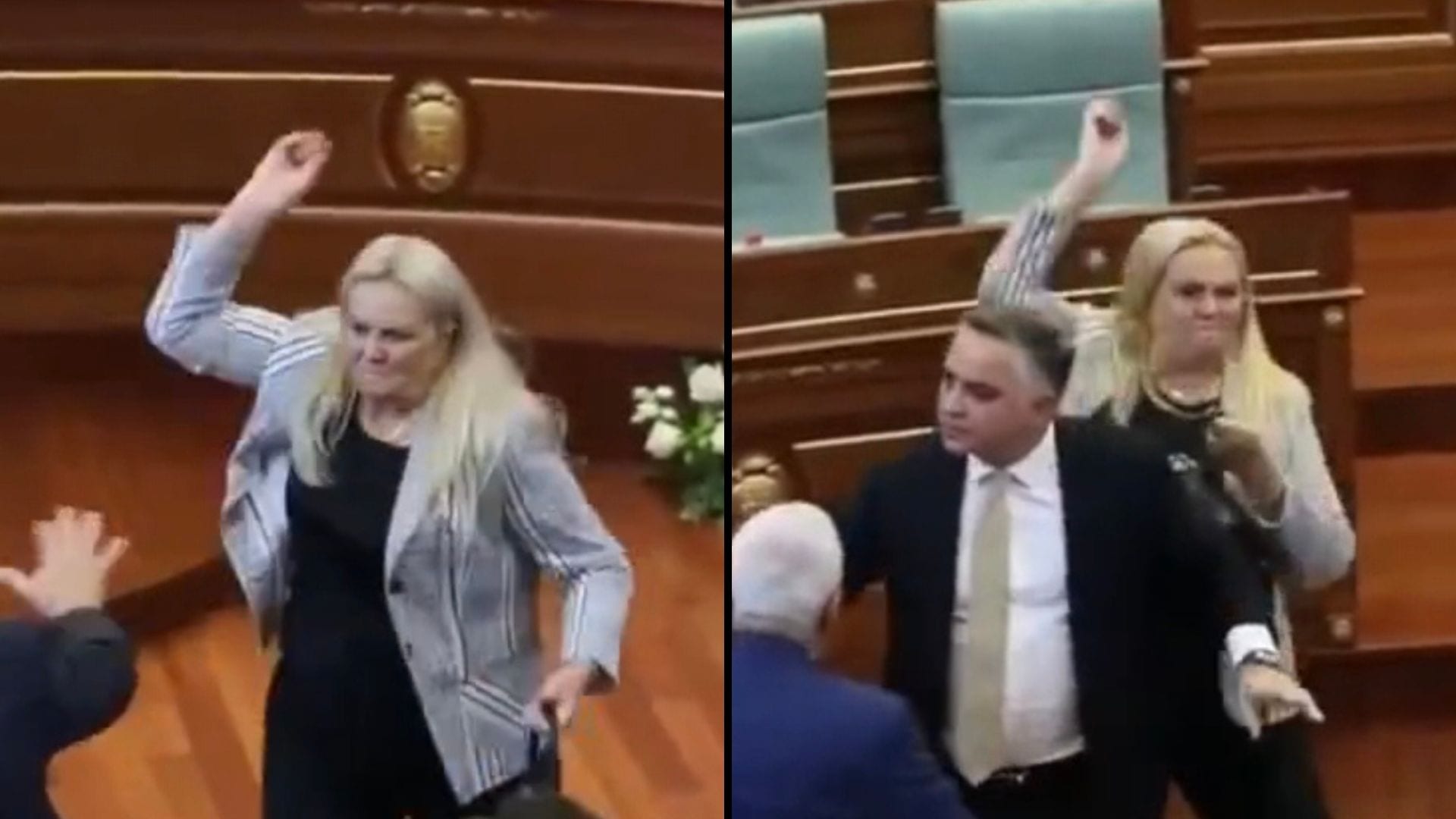 Kosovo Lawmaker Throws Eggs at Prime Minister During Parliamentary Session | WATCH