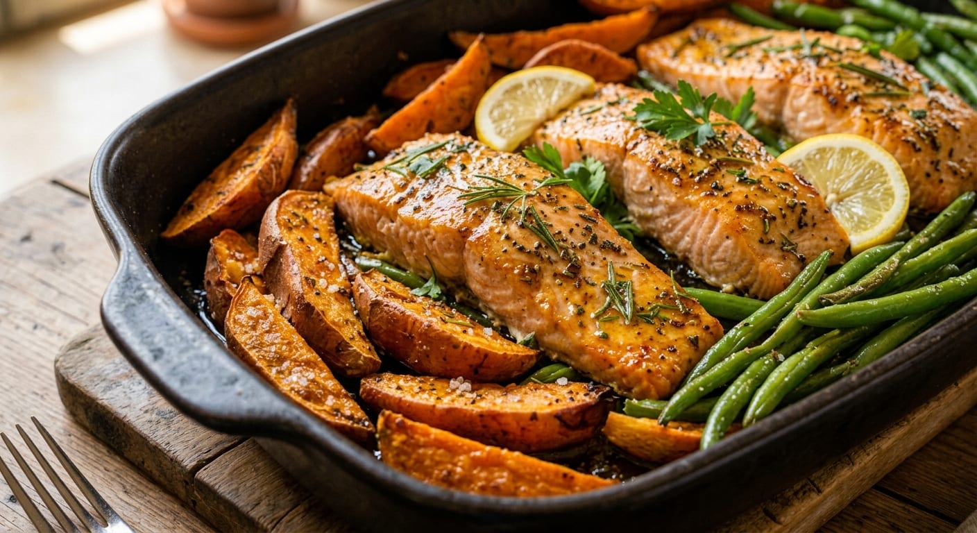 Sheet-Pan Salmon Dinner in Under 30 Minutes