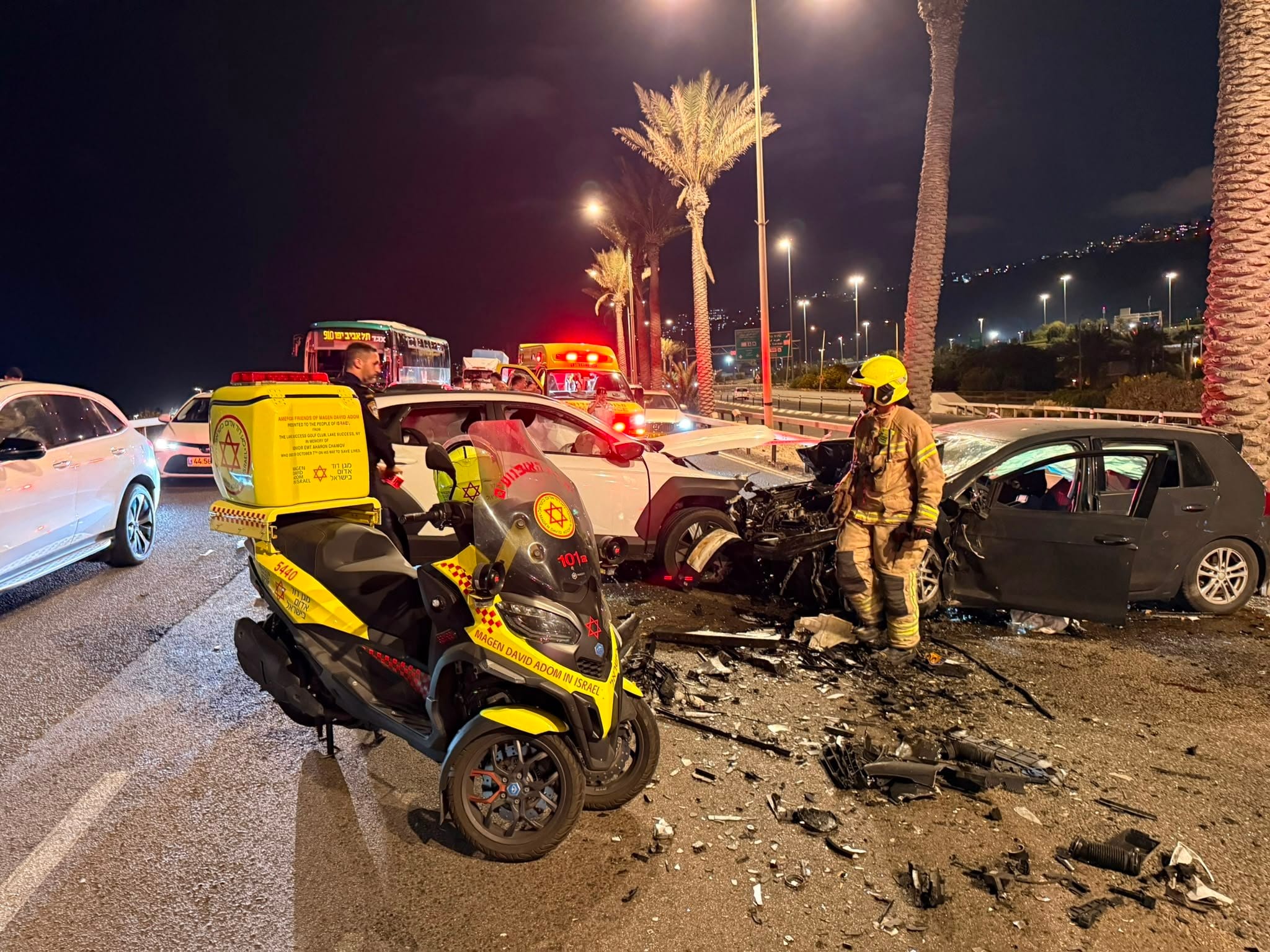 Man, 60, Killed and Two Critically Injured in Highway 2 Crash Near Haifa