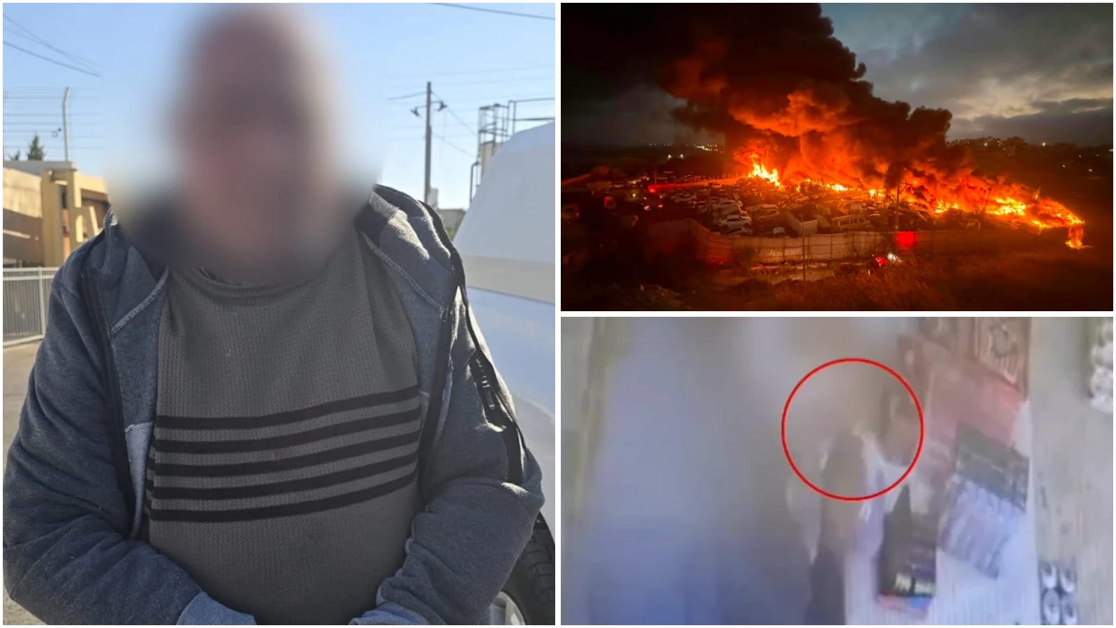 Suspect Arrested in Massive Hebron Fire That Destroyed Hundreds of Vehicles