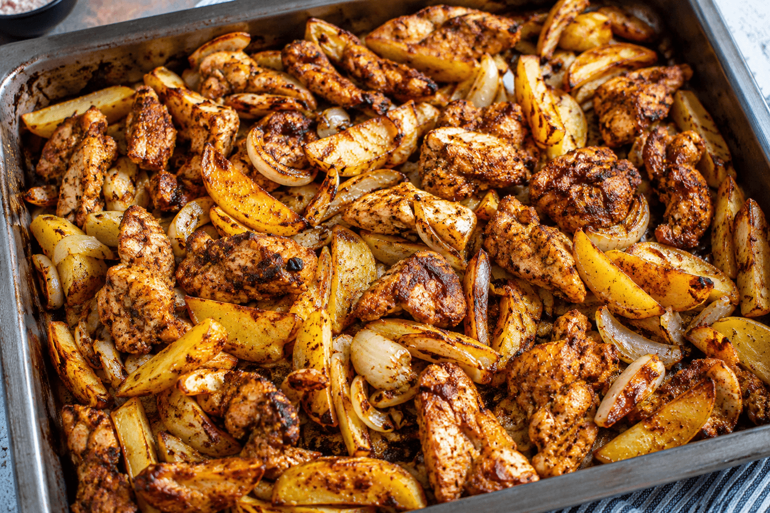 One-Pan Chicken Shwarma with Potatoes