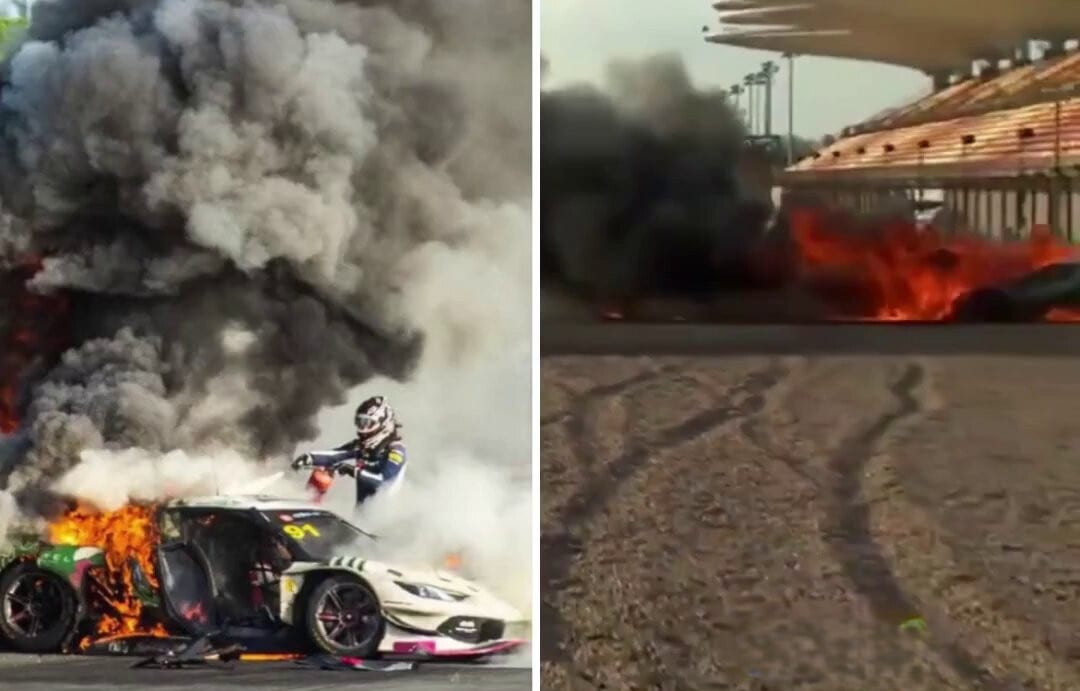 Racing Driver Pulls Competitor from Burning Ferrari in 49-Second Rescue