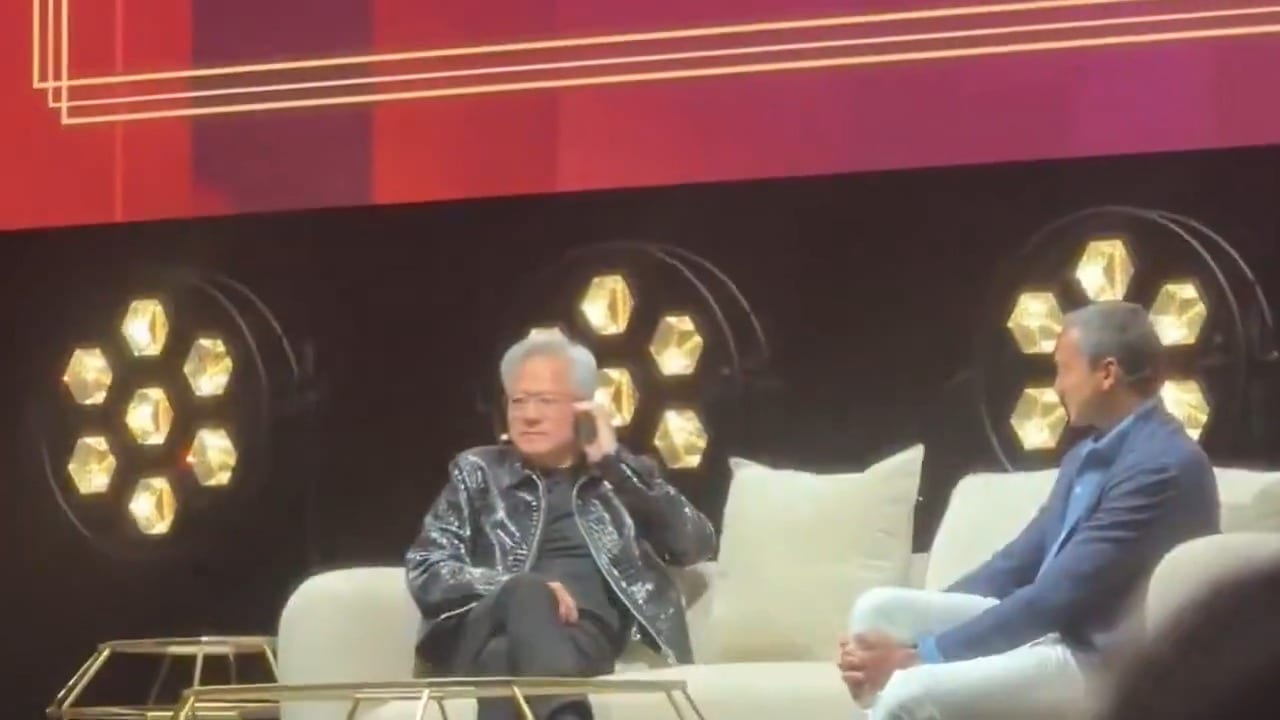 Trump Roasts Nvidia CEO Live: You Can't Turn Off a Speakerphone