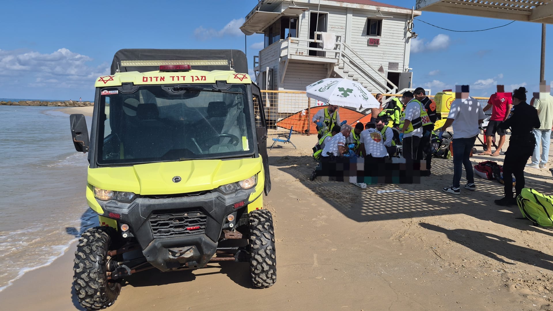 Man, 70, Drowns at Netanya Beach, Rushed to Hospital in Critical Condition