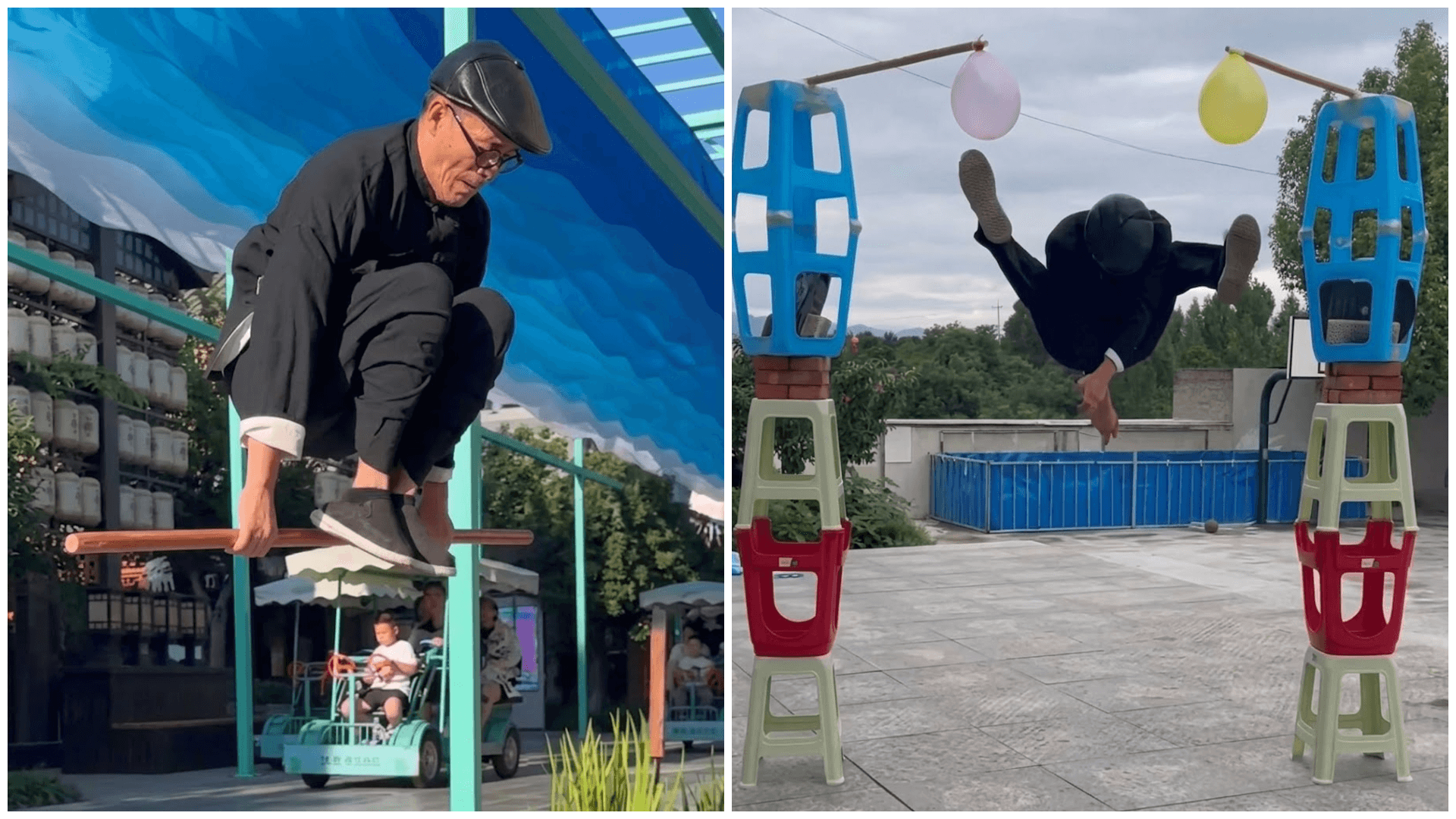 62-Year-Old Defies Gravity in Viral Display of Ancient Chinese Martial Art