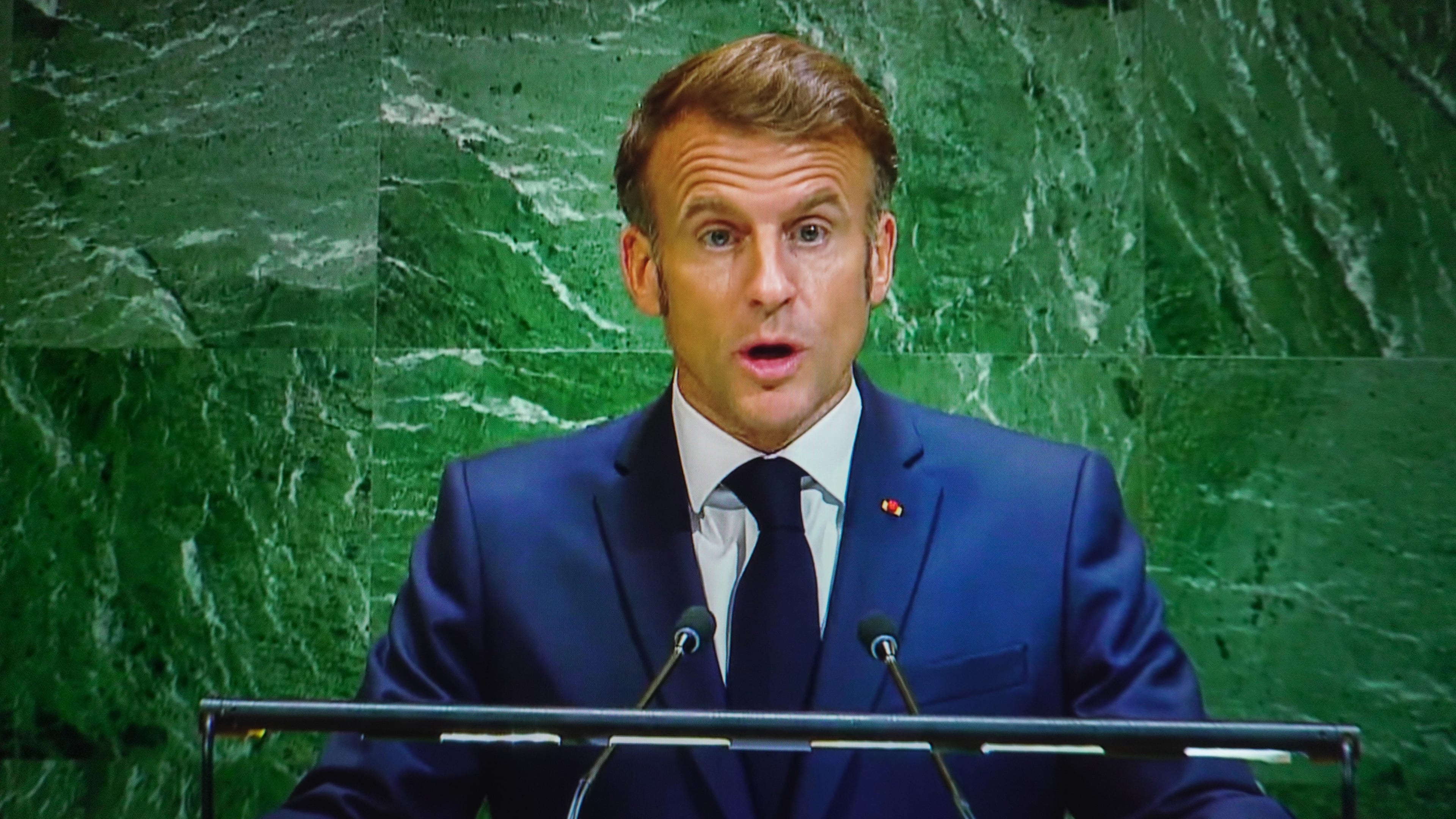 Macron at UN: Hamas Has Never Operated in Judea and Samaria