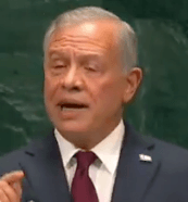 Jordan's King Abdullah Accuses Israel of Forced Displacement at UN