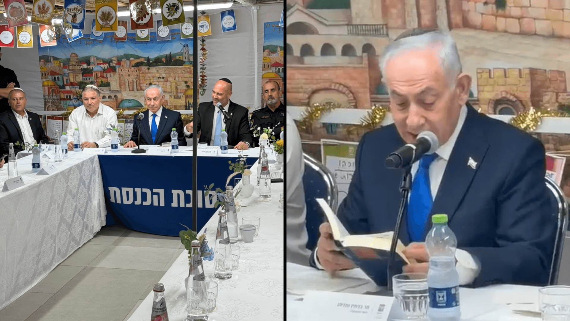 Netanyahu at Knesset Sukkah: Chain of Miracles Saved Fly Dubai Flight