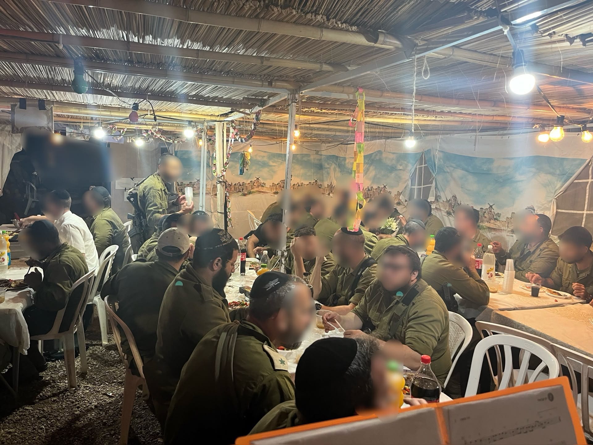 Haredi Reservists Celebrate Sukkos on Syrian Border: We're Doing Holy Work