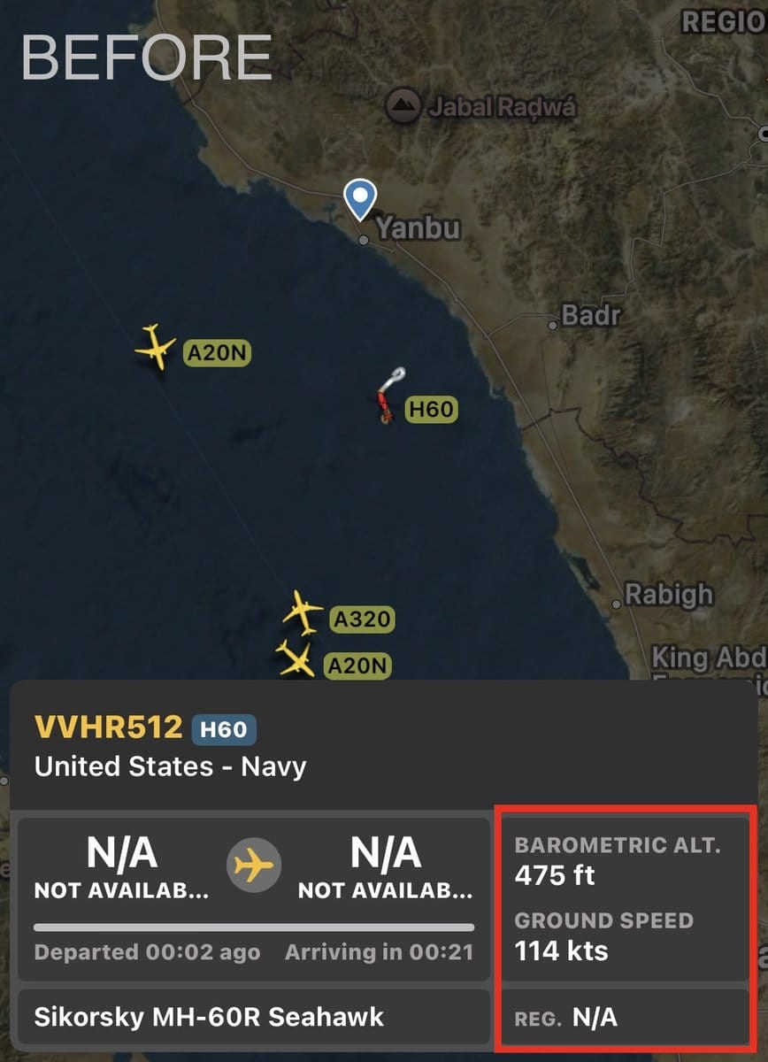 US Navy Helicopter Declares Emergency Over Red Sea Near Saudi Arabia, Status Still Unknown