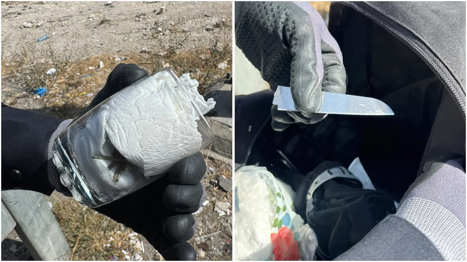 Masked Suspect Caught with Knife and Glass Jar Rigged with Nails Near Jerusalem