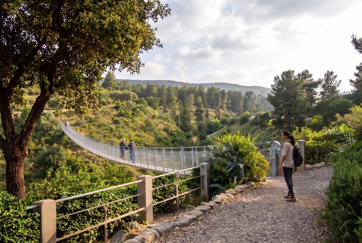 Israel Trail Rerouted in the North for Eight Months as Suspension Bridge Goes Up