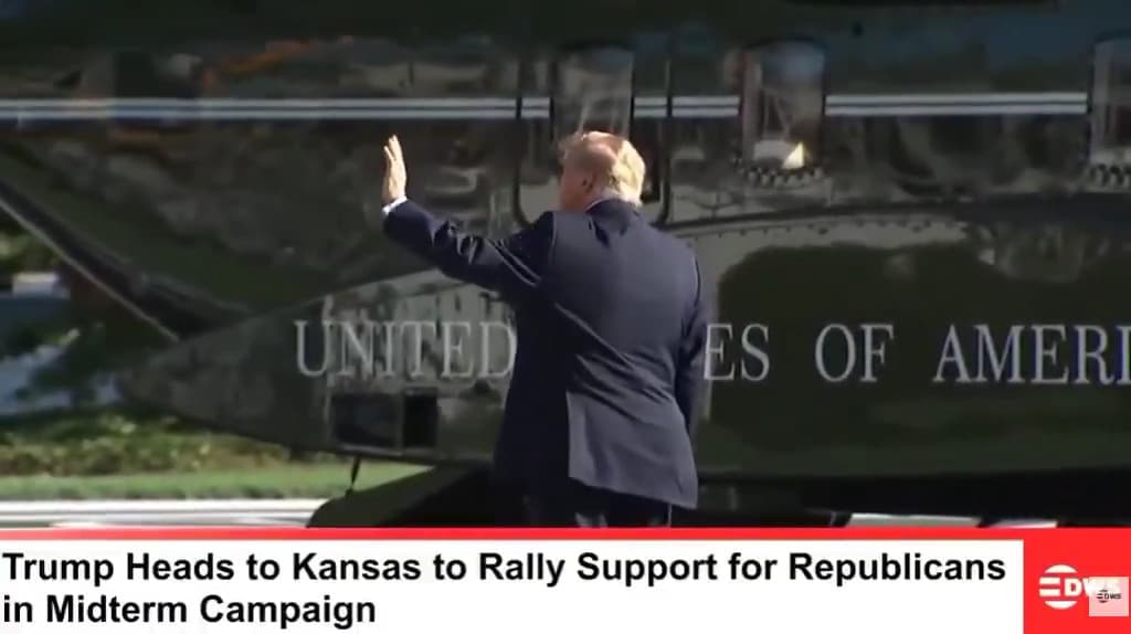 Trump Caught Waving to Empty Lawn as Camera Pulls Back