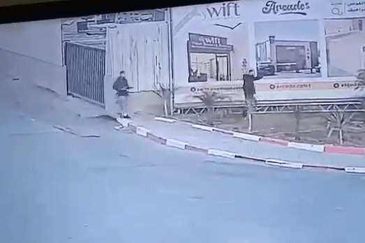 Footage Released of the Moment Two Terrorists Carry Out Attack at Judea Junction checkpoint