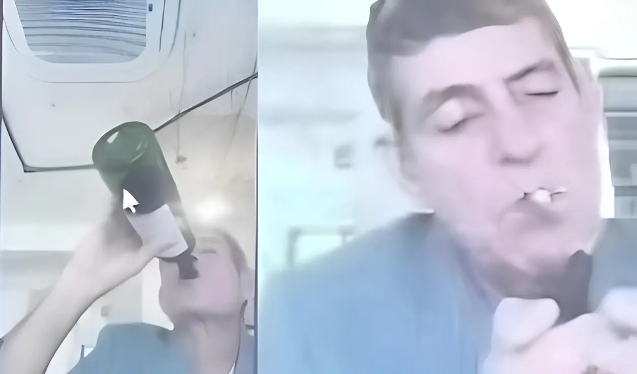 השופט שתה יין מהבקבוק והדליק סיגריה עם מבער באמצע דיון