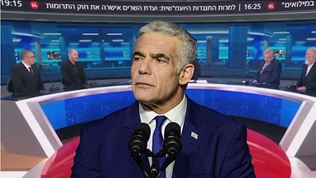 יאיר לפיד: "מדאיג אותי שאני מגיע למקומות ורואה את ערוץ 14 פתוח"
