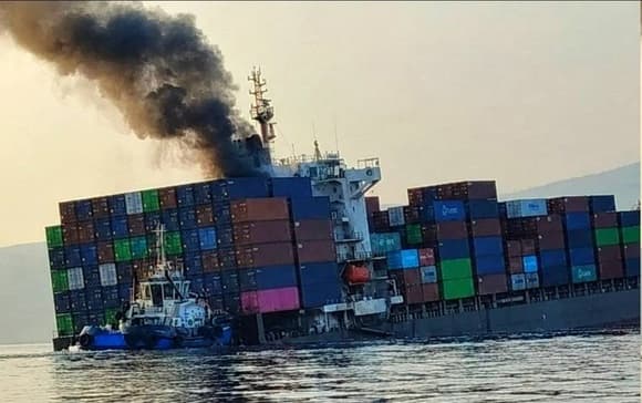 Тысячи коробок с айфонами вынесло к берегам Омана после атаки контейнеровоза