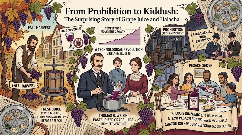 From Prohibition to Kiddush: The Surprising Story of Grape Juice and Halacha
