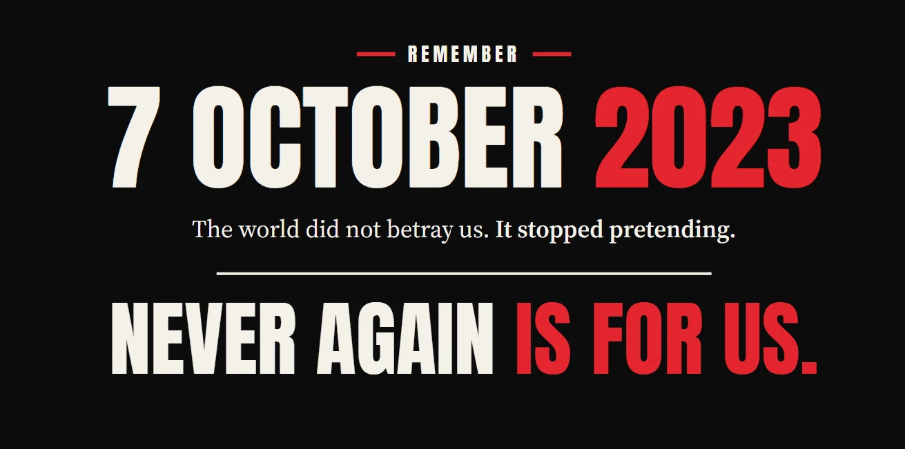 Never Again Is for Us