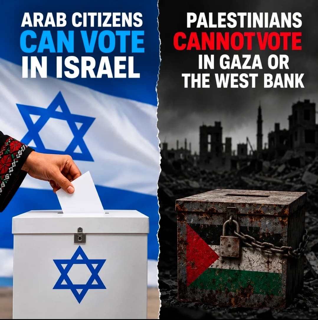Arabs Vote in Israel! But not in Gaza or West Bank