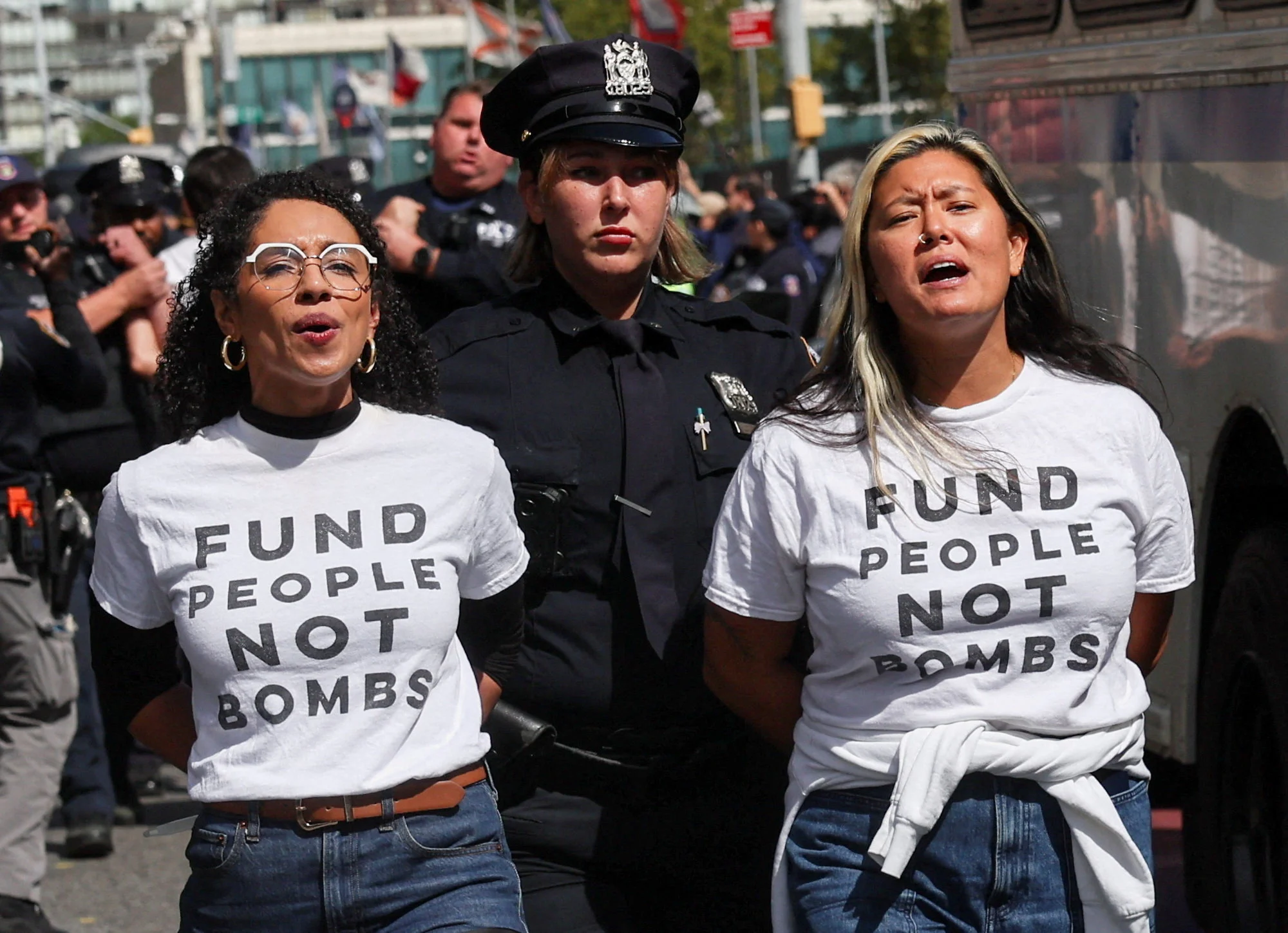 NYC’s Chevalier, Susan Sarandon arrested at anti-Israel protest outside UN