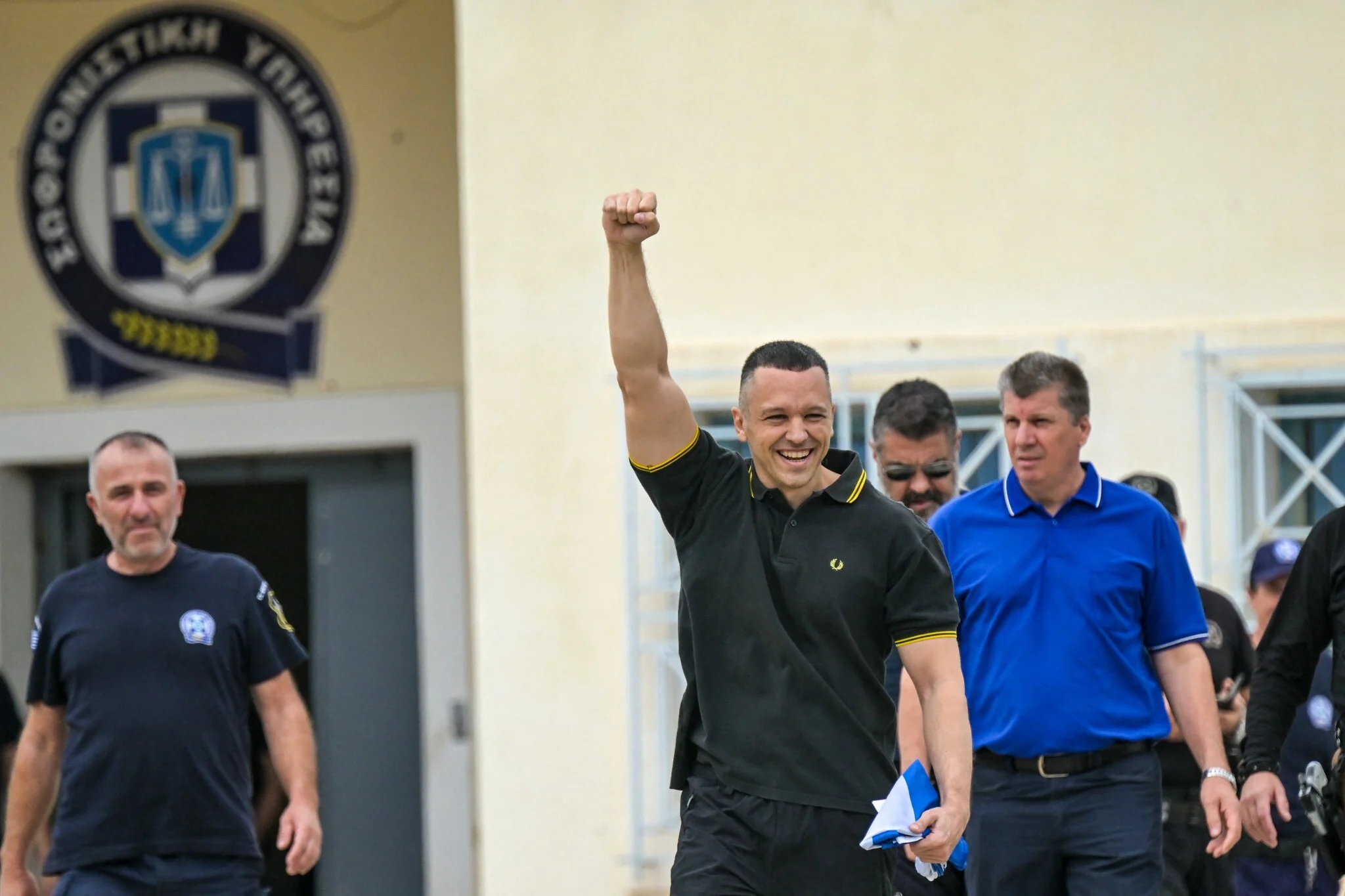 Prominent Greek neo-Nazi exits prison vowing he’ll return to politics