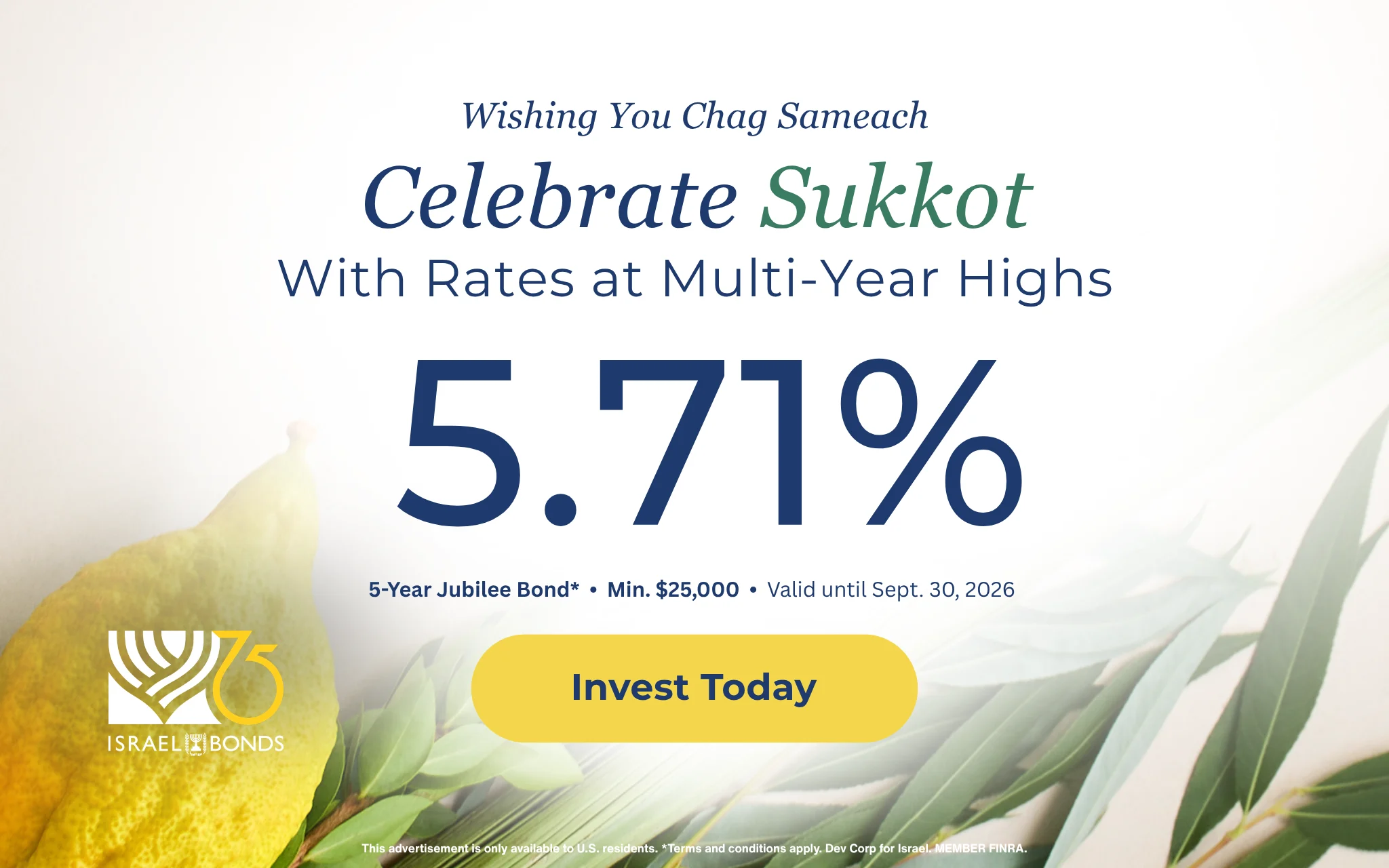 Celebrate Sukkot with a Strong Investment - Sponsored Content