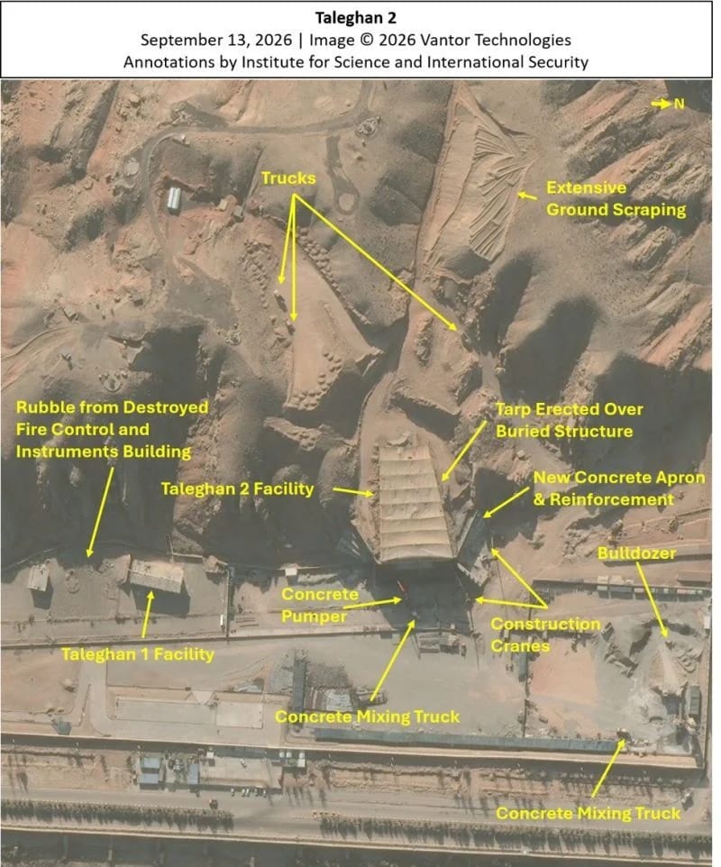 Satellite images show Iran rapidly working to rebuild nuclear site bombed by Israel