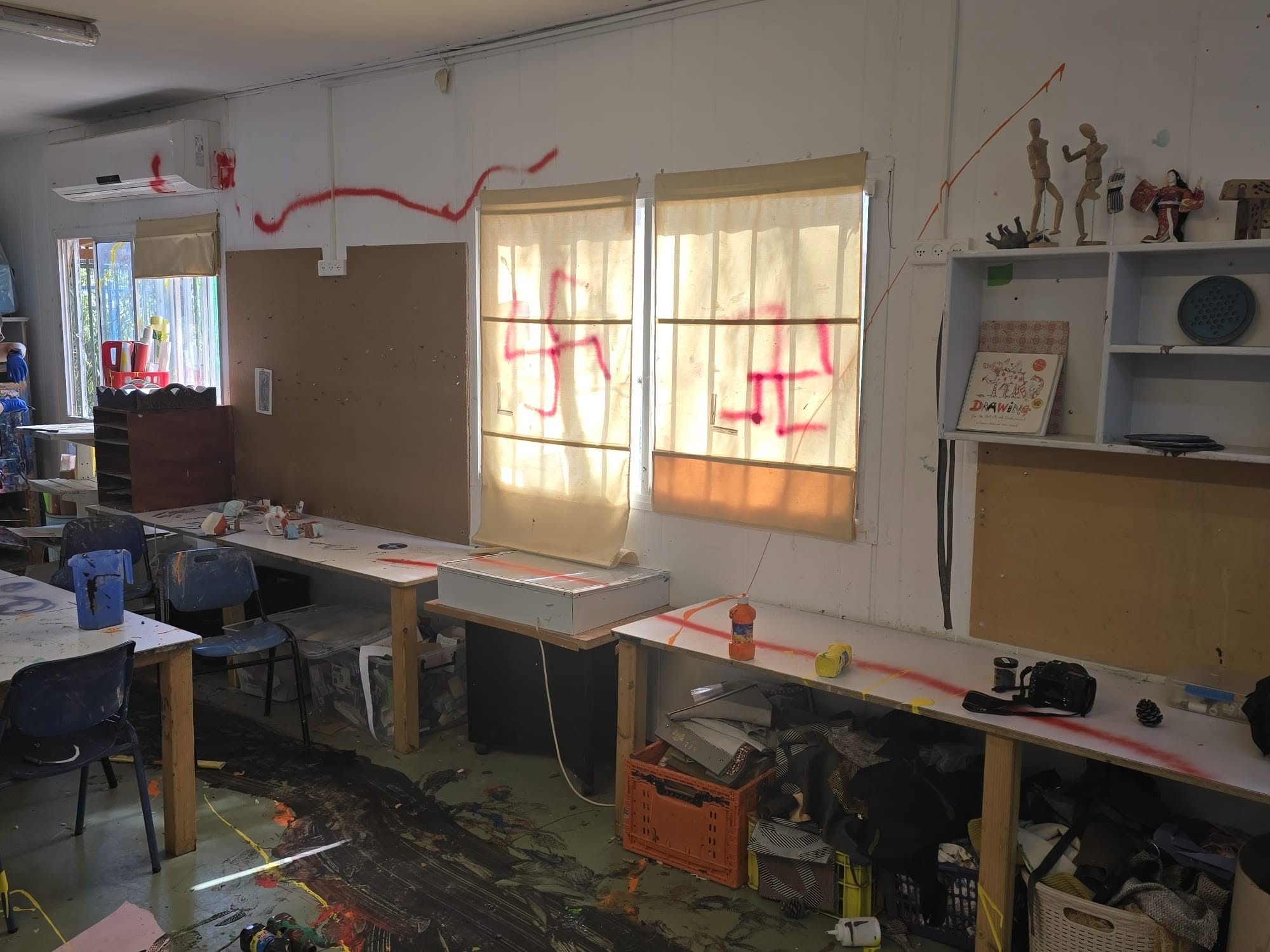 Pardes Hanna school broken into, daubed with swastikas and a racial slur