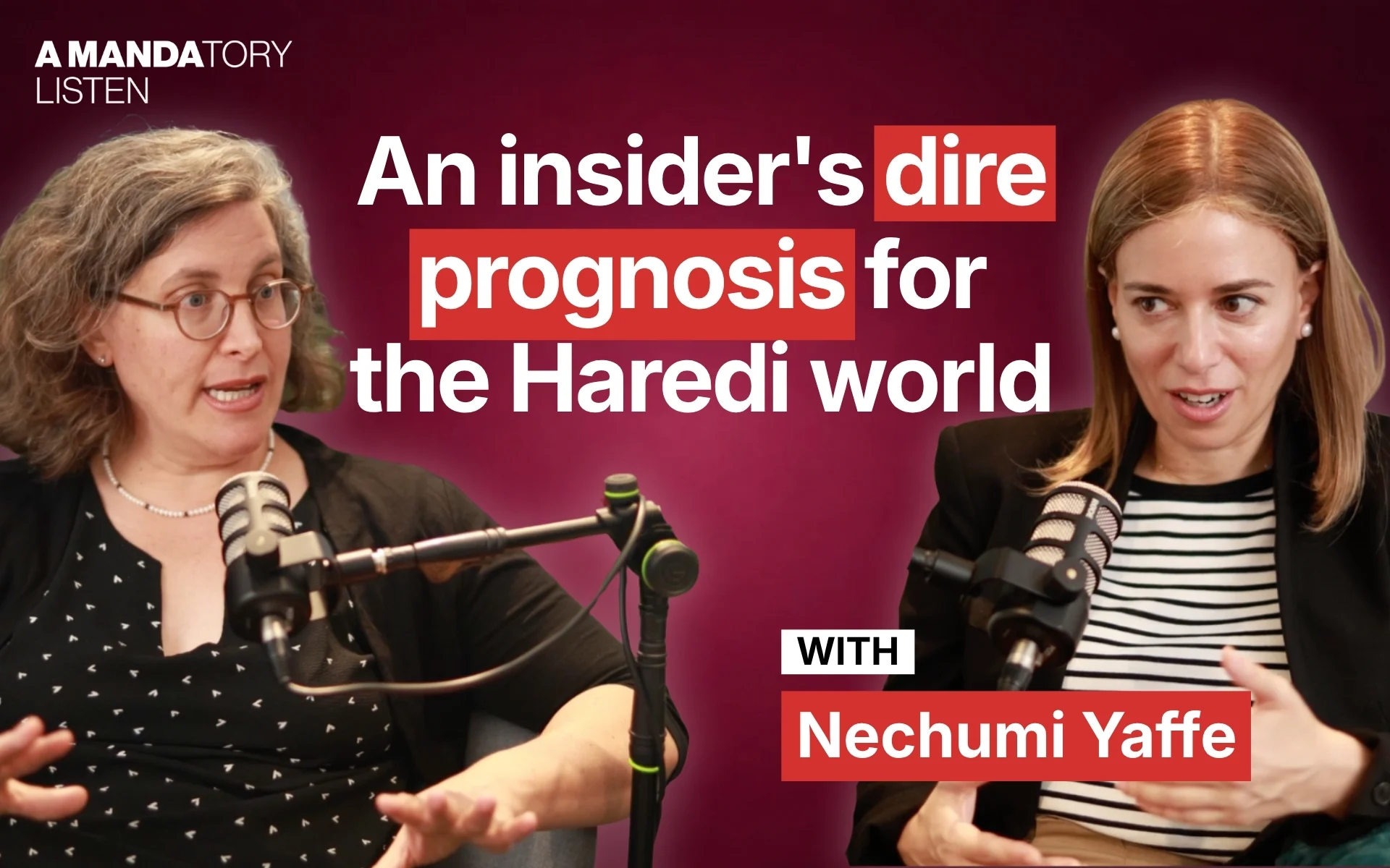 A Mandatory Listen – Nechumi Yaffe: An insider’s dire prognosis for the Haredi world – and its cure