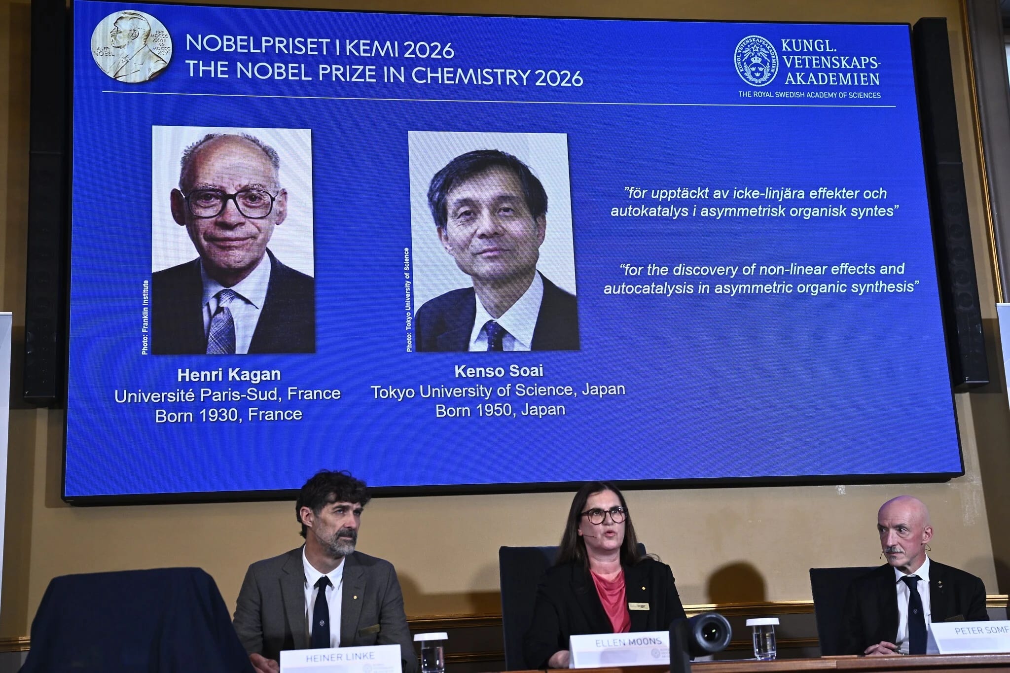 Nobel Prize in chemistry awarded for research solving ‘mirror image’ mystery